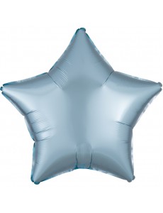 Balão Estrela Azul Claro Mate